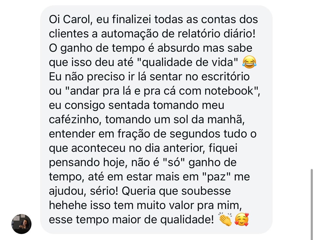 Depoimento da Monique