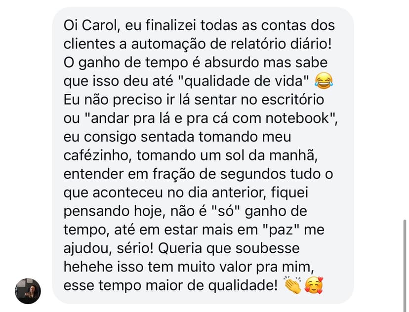 Depoimento da Monique